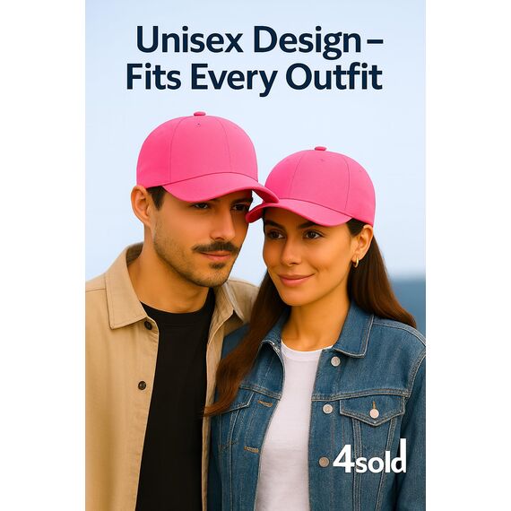 4sold Baseball Cap Baumwolle, Unisex Baseballkappe Herren Damen, Verstellbar Einheitsgröße, Sonnenmütze, Leicht & Atmungsaktiv, Sport Freizeit Outdoor