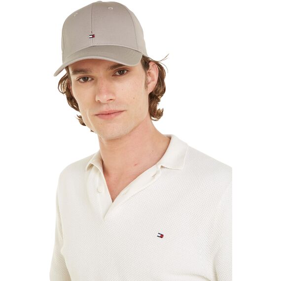 Tommy Hilfiger Herren Cap Th Flag Cotton 6 Panel Cap Basecap, Beige (Smooth Taupe), OneSize