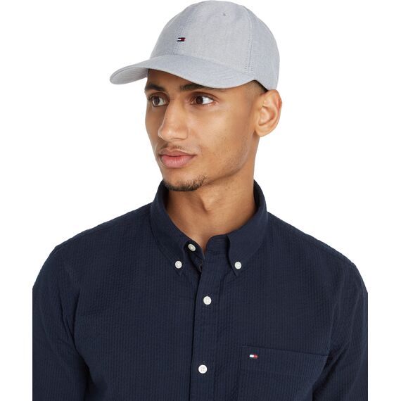 Tommy Hilfiger Herren Cap Flag Oxford 6 Panel aus Baumwolle, Blau (Space Blue), Einheitsgröße