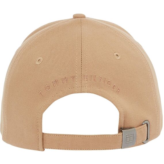 Tommy Hilfiger Herren Cap Flag Cotton 6 Panel Basecap, Beige (Safari Canvas), Einheitsgröße