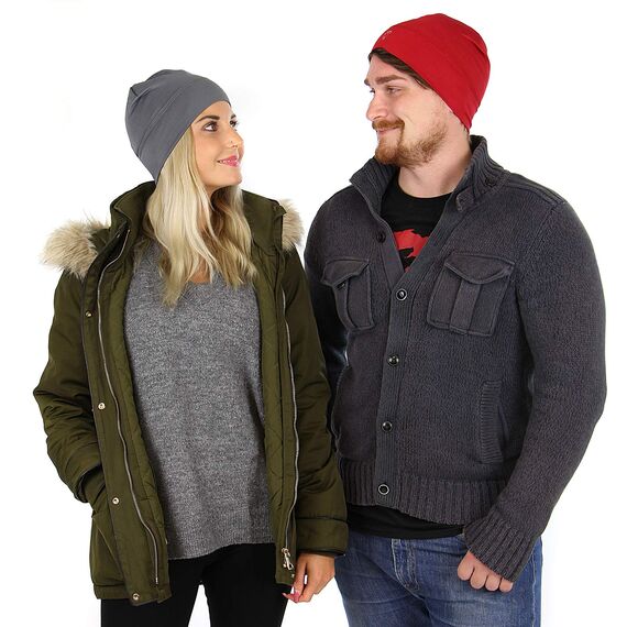ALPIDEX Running Mütze Sportmütze Laufmütze Damen Herren Funktionsmütze One Size Thermo Kopfbedeckung Radfahren Winddicht Atmungsaktiv Skull Cap Fahrrad Unterziehmütze Unisex, Farbe:red