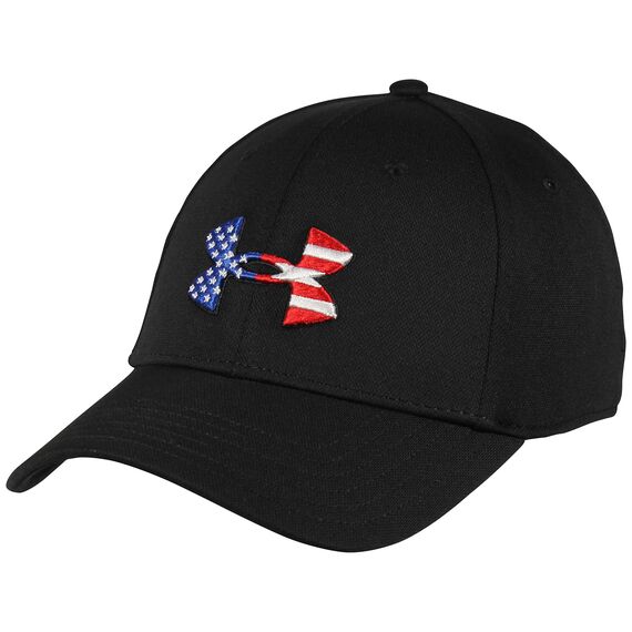 Under Armour Men's Freedom Blitzing Hat, Black (001)/Red, Small/Medium