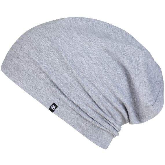 Enter the Complex® Leichte Beanie Mütze, Herren und Damen, Übergangsmütze, Sommer Beanie, Dünne Kopfbedeckung, Baumwolle (Jersey), L/XL, Hell Grau Meliert