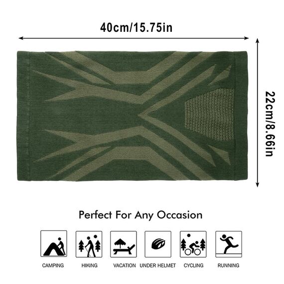 WTACTFUL 2 Stück Schlauchschal Herren Halbe Sturmhaube Motorrad Halstuch Herren Halswärmer Ski Mask Skimaske Halsschlauc Neck Gaiter Motorrad für Winter Laufen Skifahren Snowboarden Alle Schwarz Grün