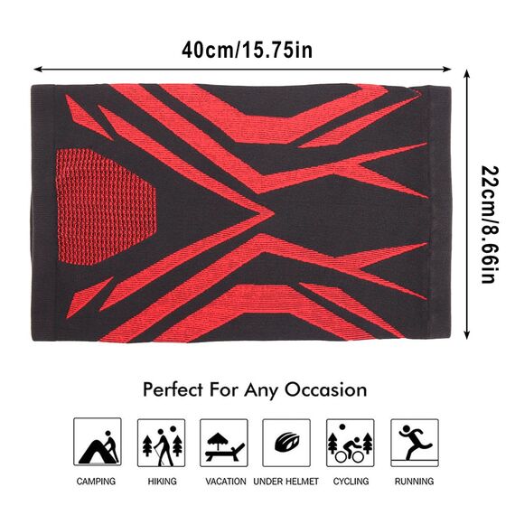 WTACTFUL Schlauchschal Herren Halbe Sturmhaube Motorrad Halstuch Herren Halswärmer Ski Mask Skimaske Halsschlauc Neck Gaiter Motorrad Gesichtsmaske für Winter Laufen Skifahren Snowboarden Rot