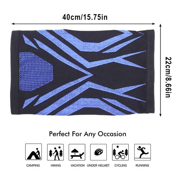WTACTFUL 2 Stück Schlauchschal Herren Halbe Sturmhaube Motorrad Halstuch Herren Halswärmer Ski Mask Skimaske Halsschlauc Neck Gaiter Motorrad für Winter Laufen Skifahren Snowboarden Schwarz Blau