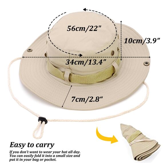 Favuit Sonnenhut, Boonie Hut Herren Damen Buschhut Breite Krempe Outdoor Hat UV Schutz Sonnenschutz Faltbar Wanderhut Fischerhut Gartenhut Anglerhut Buschhüte