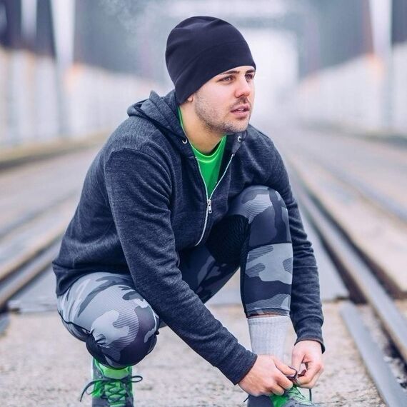 HASAGEI Laufmütze Herren und Damen Sportmütze Fahrrad Mütze Funktionsmütze Fleece Thermo Atmungsaktiv für Laufen Skifahren Radfahren Snowboarden Klettern Motorradfahren Outdoor