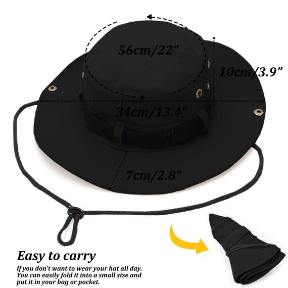 Favuit Sonnenhut, Boonie Hut Herren Damen Buschhut Breite Krempe Outdoor Hat UV Schutz Sonnenschutz Faltbar Wanderhut Fischerhut Gartenhut Anglerhut Buschhüte