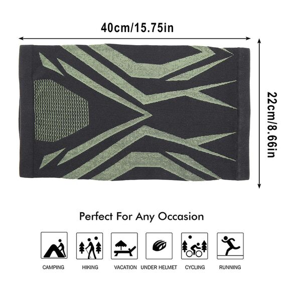 WTACTFUL Schlauchschal Herren Halbe Sturmhaube Motorrad Halstuch Herren Halswärmer Ski Mask Skimaske Halsschlauc Neck Gaiter Motorrad Gesichtsmaske für Winter Laufen Skifahren Snowboarden Grün