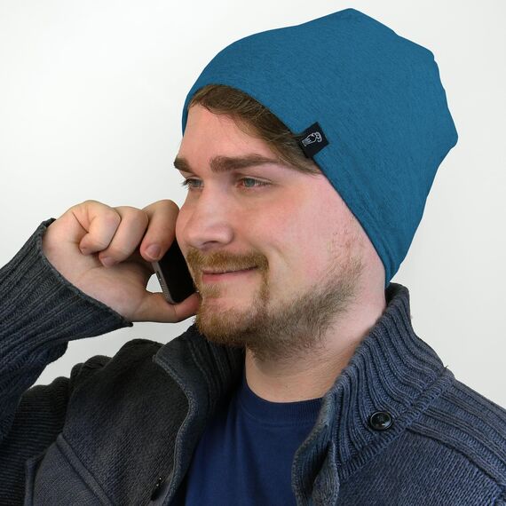ALPIDEX Baumwollmütze Fleecegefüttert Wintermütze Warme Fleece Mütze Unisex Radfahren Laufmütze Winddicht Sportmütze Atmungsaktiv Running Fahrradmütze, Farbe:Blue