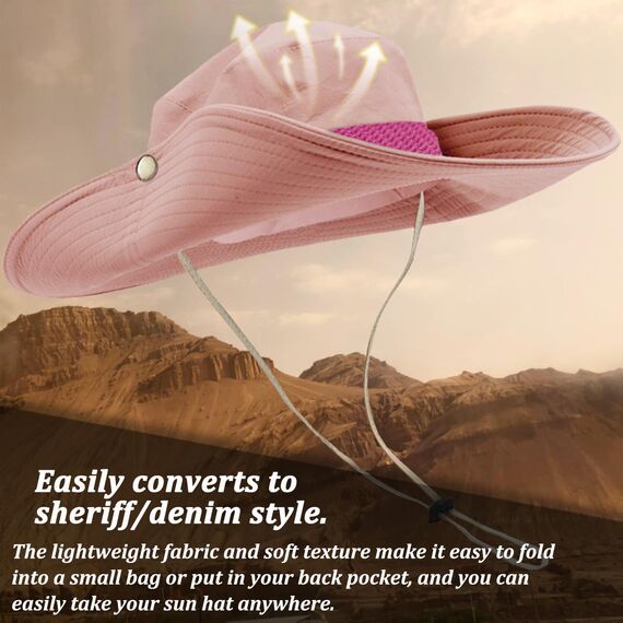 Favuit Sonnenhut, Boonie Hut Herren Damen Buschhut Breite Krempe Outdoor Hat UV Schutz Sonnenschutz Faltbar Wanderhut Fischerhut Gartenhut Anglerhut Buschhüte