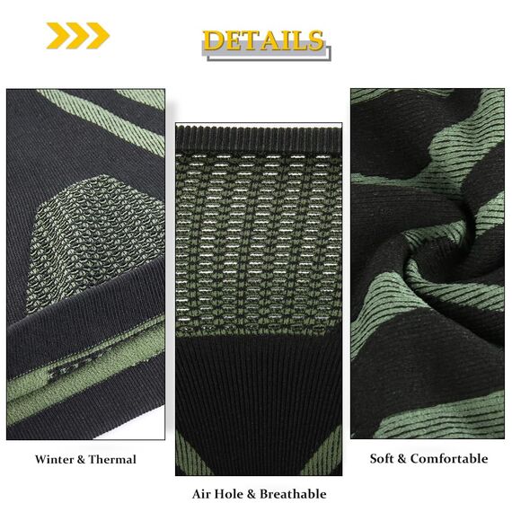 WTACTFUL Schlauchschal Herren Halbe Sturmhaube Motorrad Halstuch Herren Halswärmer Ski Mask Skimaske Halsschlauc Neck Gaiter Motorrad Gesichtsmaske für Winter Laufen Skifahren Snowboarden Grün