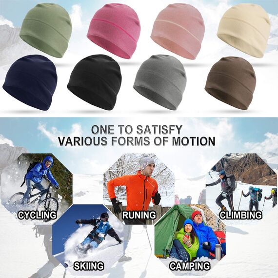 HASAGEI Laufmütze Herren und Damen Sportmütze Fahrrad Mütze Funktionsmütze Fleece Thermo Atmungsaktiv für Laufen Skifahren Radfahren Snowboarden Klettern Motorradfahren Outdoor