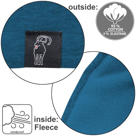 ALPIDEX Baumwollmütze Fleecegefüttert Wintermütze Warme Fleece Mütze Unisex Radfahren Laufmütze Winddicht Sportmütze Atmungsaktiv Running Fahrradmütze, Farbe:Blue