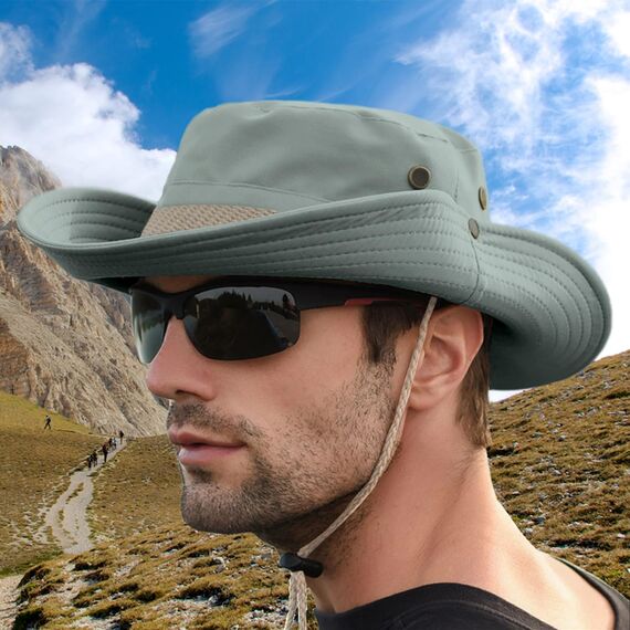 Favuit Sonnenhut, Boonie Hut Herren Damen Buschhut Breite Krempe Outdoor Hat UV Schutz Sonnenschutz Faltbar Wanderhut Fischerhut Gartenhut Anglerhut Buschhüte