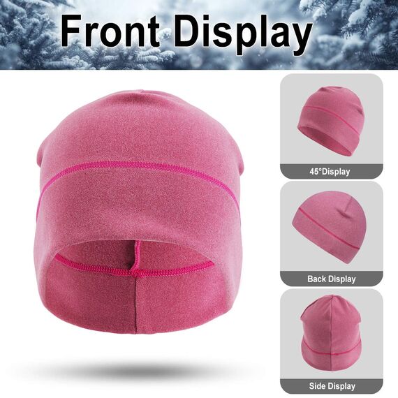 HASAGEI Laufmütze Herren und Damen Sportmütze Fahrrad Mütze Funktionsmütze Fleece Thermo Atmungsaktiv für Laufen Skifahren Radfahren Snowboarden Klettern Motorradfahren Outdoor