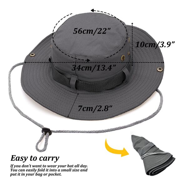 Favuit Sonnenhut, Boonie Hut Herren Damen Buschhut Breite Krempe Outdoor Hat UV Schutz Sonnenschutz Faltbar Wanderhut Fischerhut Gartenhut Anglerhut Buschhüte