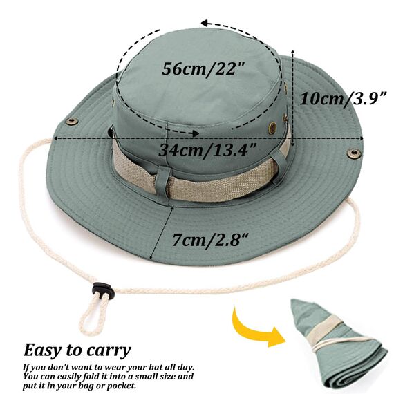 Favuit Sonnenhut, Boonie Hut Herren Damen Buschhut Breite Krempe Outdoor Hat UV Schutz Sonnenschutz Faltbar Wanderhut Fischerhut Gartenhut Anglerhut Buschhüte