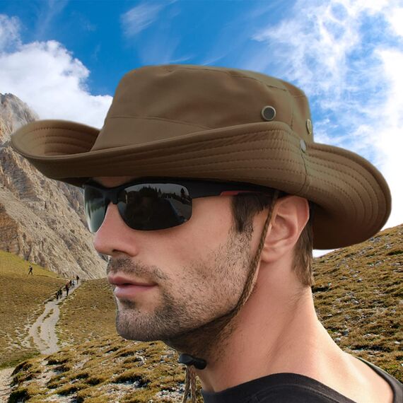 Favuit Sonnenhut, Boonie Hut Herren Damen Buschhut Breite Krempe Outdoor Hat UV Schutz Sonnenschutz Faltbar Wanderhut Fischerhut Gartenhut Anglerhut Buschhüte