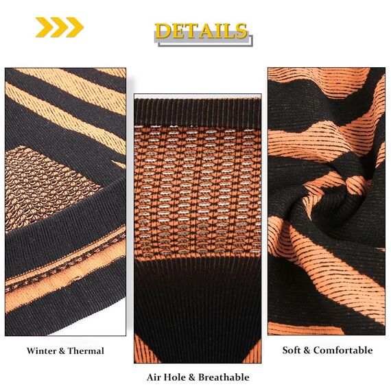 WTACTFUL Schlauchschal Herren Halbe Sturmhaube Motorrad Halstuch Herren Halswärmer Ski Mask Skimaske Halsschlauc Neck Gaiter Motorrad Gesichtsmaske für Winter Laufen Skifahren Snowboarden Orange