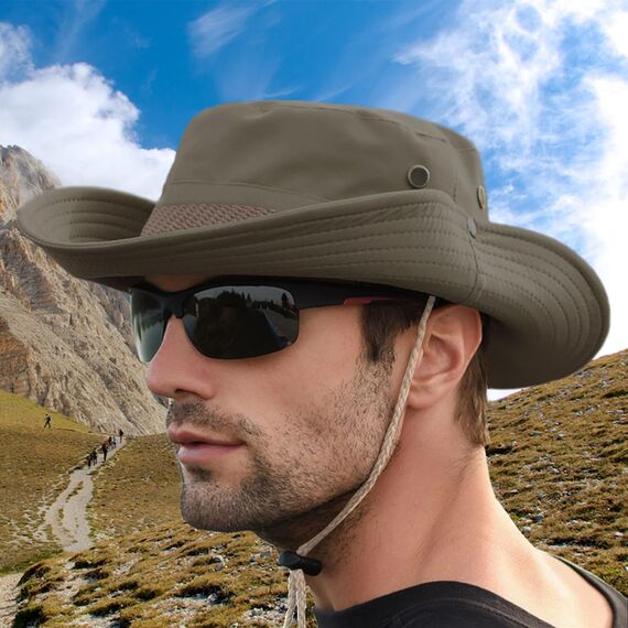 Favuit Sonnenhut, Boonie Hut Herren Damen Buschhut Breite Krempe Outdoor Hat UV Schutz Sonnenschutz Faltbar Wanderhut Fischerhut Gartenhut Anglerhut Buschhüte