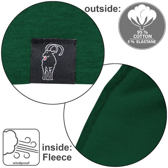 ALPIDEX Baumwollmütze Fleecegefüttert Wintermütze Warme Fleece Mütze Unisex Radfahren Laufmütze Winddicht Sportmütze Atmungsaktiv Running Fahrradmütze, Farbe:Green