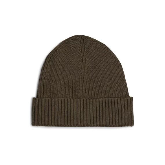 Tommy Hilfiger Herren Strickmütze Flag Cotton Beanie mit Kaschmir, Mehrfarbig (Army Green), Einheitsgröße