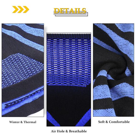 WTACTFUL 2 Stück Schlauchschal Herren Halbe Sturmhaube Motorrad Halstuch Herren Halswärmer Ski Mask Skimaske Halsschlauc Neck Gaiter Motorrad für Winter Laufen Skifahren Snowboarden Schwarz Blau