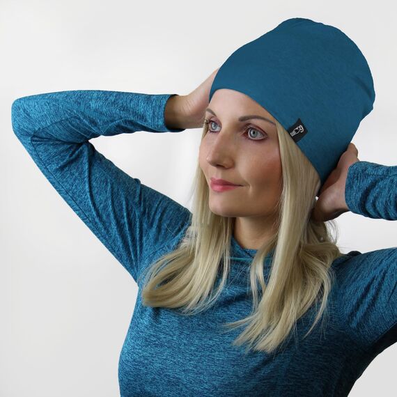 ALPIDEX Baumwollmütze Fleecegefüttert Wintermütze Warme Fleece Mütze Unisex Radfahren Laufmütze Winddicht Sportmütze Atmungsaktiv Running Fahrradmütze, Farbe:Blue