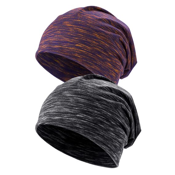 Kiiwah 2 Stück Beanie Mütze für Herren und Damen Streifen Slouch Unisex Stricken Beanie für den Frühling, Herbst und Winter