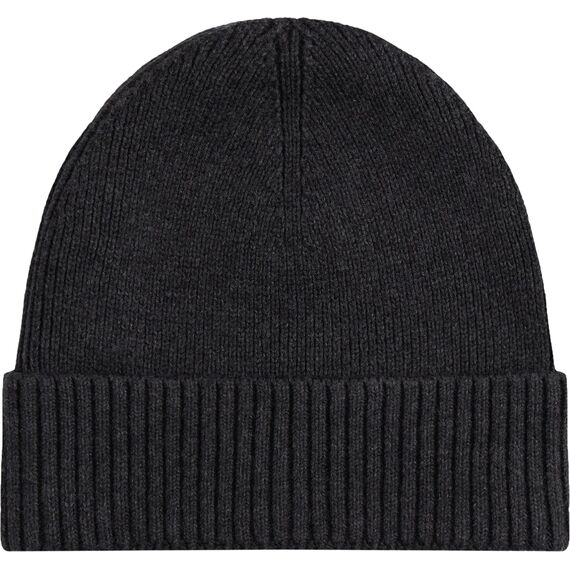 Tommy Hilfiger Herren Strickmütze Flag Cotton Beanie mit Kaschmir, Mehrfarbig (Charcoal Gray), Einheitsgröße