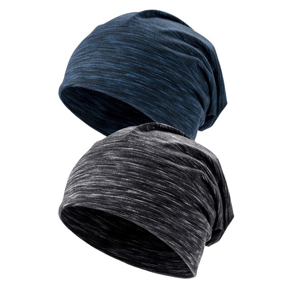 Kiiwah 2 Stück Beanie Mütze für Herren und Damen Streifen Slouch Unisex Stricken Beanie für den Frühling, Herbst und Winter
