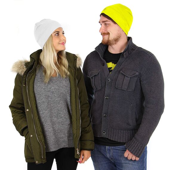 ALPIDEX Running Mütze Sportmütze Laufmütze Damen Herren Funktionsmütze One Size Thermo Kopfbedeckung Radfahren Winddicht Atmungsaktiv Skull Cap Fahrrad Unterziehmütze Unisex, Farbe:Neon Yellow