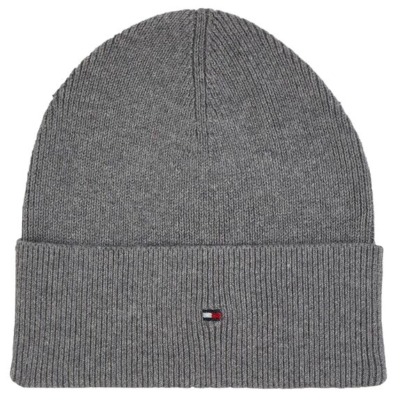 Tommy Hilfiger Damen Strickmütze Essential Flag Wintermütze, Grau (Medium Grey Heather), Onesize