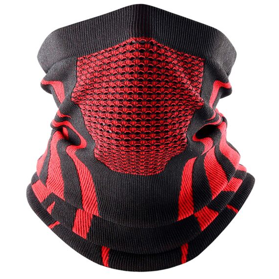 WTACTFUL Schlauchschal Herren Halbe Sturmhaube Motorrad Halstuch Herren Halswärmer Ski Mask Skimaske Halsschlauc Neck Gaiter Motorrad Gesichtsmaske für Winter Laufen Skifahren Snowboarden Rot