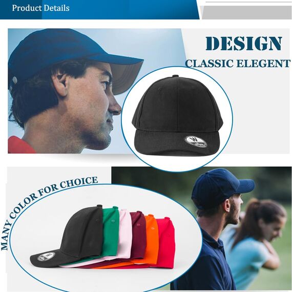 4sold (3 Stück) Baseballkappe für Herren und Damen, 100% Baumwolle, Baseballkappe, Sport, lässig, einfarbig, Sonnenhut, Hüte, Messing, Polo-Stil, klassisch, Farbe Set 3, One Size