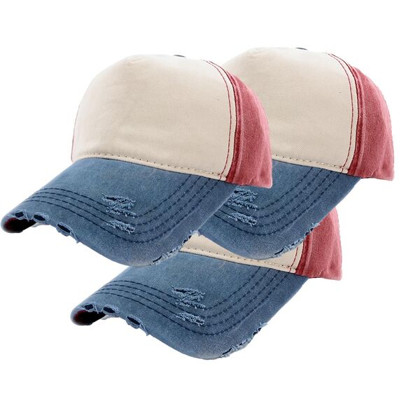 4sold (3 Stück) Baseballkappe für Herren und Damen, 100% Baumwolle, Baseballkappe, Sport, lässig, einfarbig, Sonnenhut, Mütze, Messing, Polo-Stil, klassisch, Farbset 12, One Size