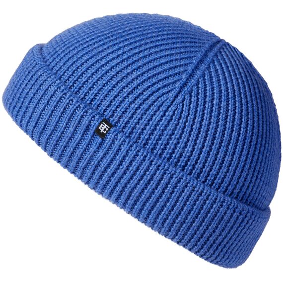Enter the Complex® Fisherman Beanie, 100% Merino Wolle, Trawler Mütze, Fischermütze, Troyer, Ribbstrick, Damen und Herren, Blau