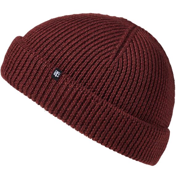 Enter the Complex® Fisherman Beanie, 100% Merino Wolle, Docker Mütze, Fischermütze, Seemannsmütze, Ribbstrick, Damen und Herren, Maroon
