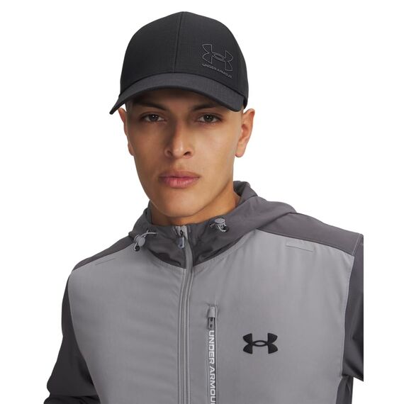 Under Armour Herren Iso-chill ArmourVent Stretch Fit Mütze (DE/NL/SE/PL, Alphanumerisch, M, L, Standard, Black/Castlerock)