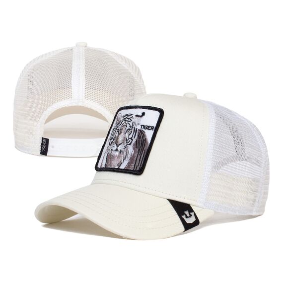 Goorin Bros. Herren The Farm Adjustable Cap Baseballkappe, Trucker-White-Tiger-White-#27781, Einheitsgröße