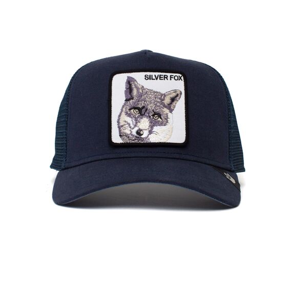 Goorin Bros. The Farm A-Frame Trucker-Kappe, The Silver Fuchs Marineblau, Einheitsgröße