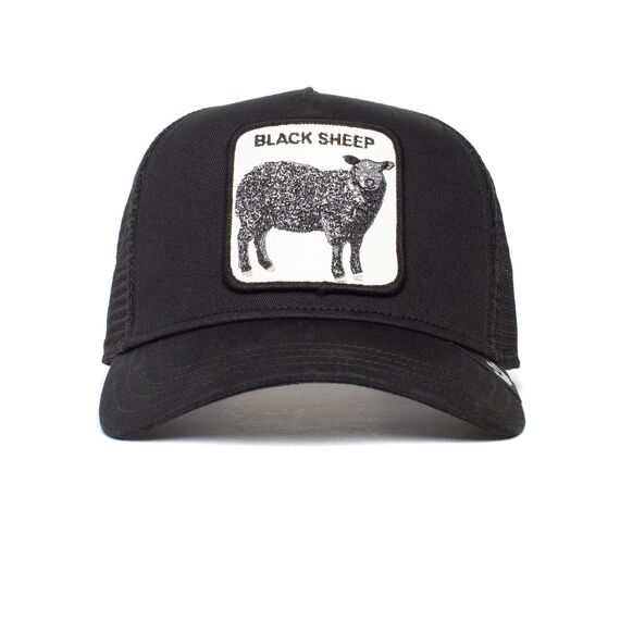 Goorin Bros. The Farm Original Truckerkappe, Einstellbarer Snapback-Verschluss, Schwarz (The Black Sheep), Unisex, Einheitsgröße, Einheitsgröße