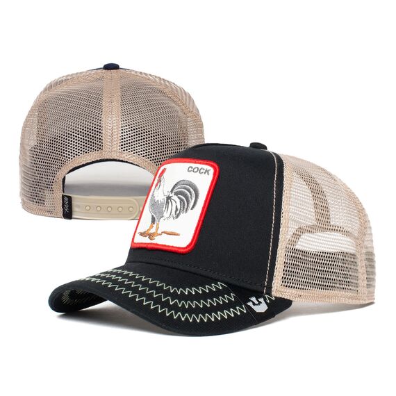 Goorin Bros. The Farm Original Baseballmütze, Snapback-Verschluss, Unisex, verstellbar, Schwarz The Cock, Einheitsgröße, Einheitsgröße
