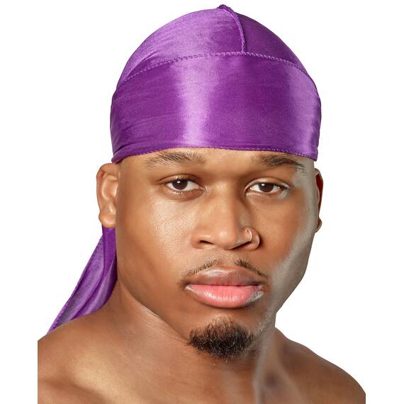 SHYNE Silky Durag – Mehrfarbige Optionen | Perfekt für Waves, Zöpfe und Locken | Premium Silk Du Rags für Männer und Frauen | Ultraweicher und knitterfreier Satin | Black Owned Business (Lila)