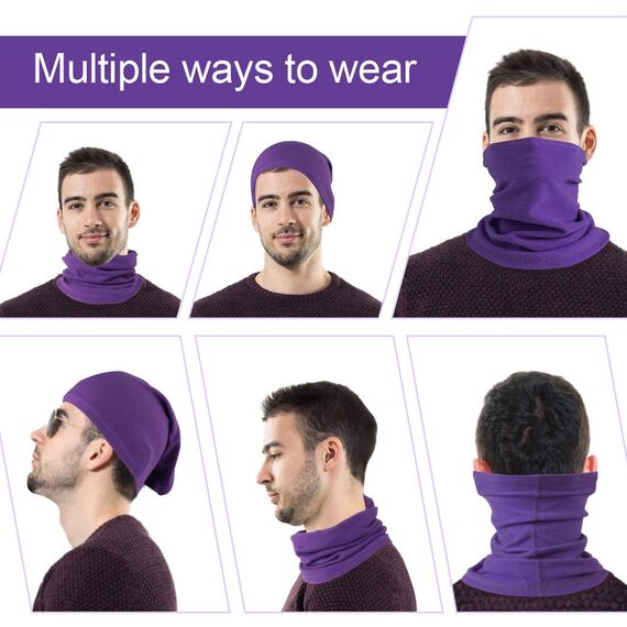 HEGCOIIE Winter Loop Schal Herren & Damen，Fleece Schlauchschal Halswärmer Halstuch Winddicht Ski Maske Warmer für Outdoor Skifahren Motorrad Laufen Radfahren