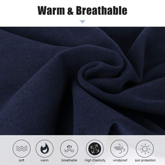 HEGCOIIE Winter Loop Schal Herren & Damen，Fleece Schlauchschal Halswärmer Halstuch Winddicht Ski Maske Warmer für Outdoor Skifahren Motorrad Laufen Radfahren