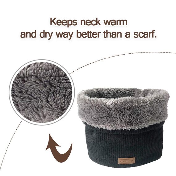 NovForth Winter Halsschlauch Herren Ski, Halswärmer Halstuch Männer Gesichtsschal Damen, Fleece Schal Schlauchtuch für Herren Gamaschenmaske, Winddichte Kreisschlaufenschals