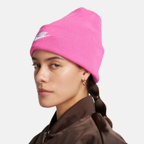 Nike Unisex Beanie U Nk Peak Beanie Tc FUT L, Playful Pink/White, FB6528-675, 1SIZE